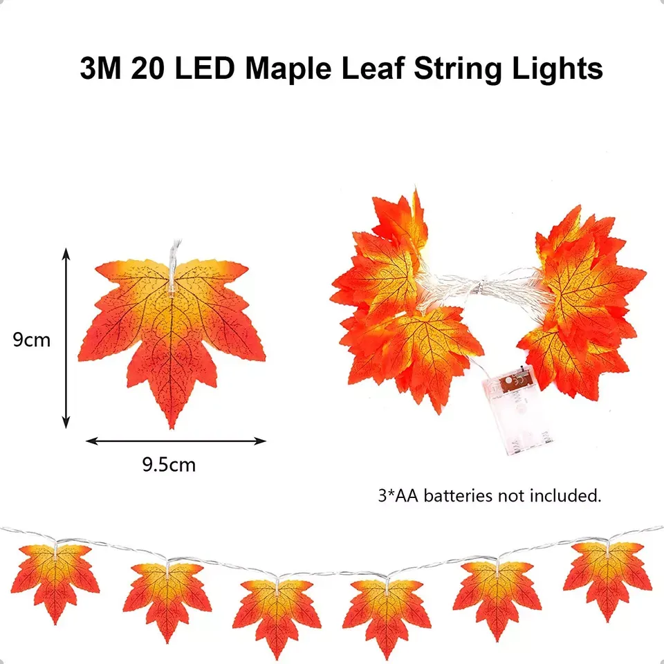 LED Lights Maple Leaves 3M/6M