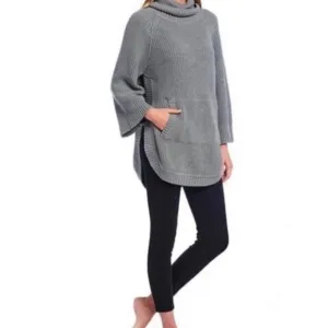 Like New Gray UGG Raelynn Soft Cable Knit Sweater