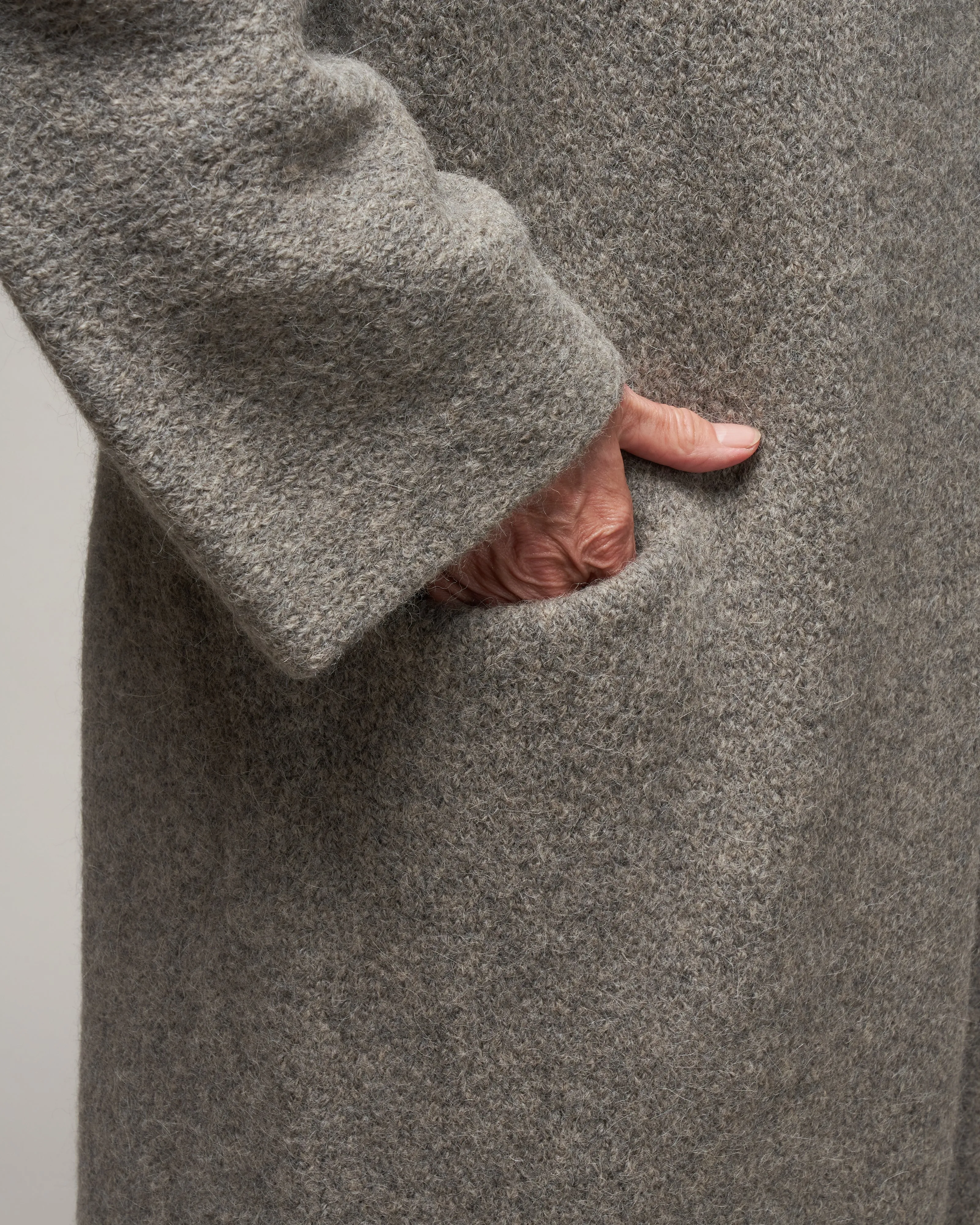 long shawl cardigan - rock