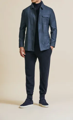 Loro Piana ZELANDER Harbour Blue S150 Merino Wool Flannel