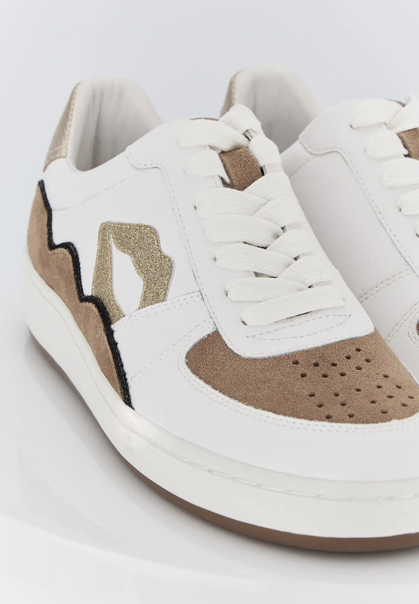Loulou-Blanc Gold Suede