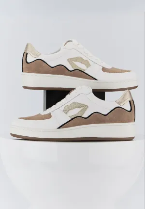 Loulou-Blanc Gold Suede