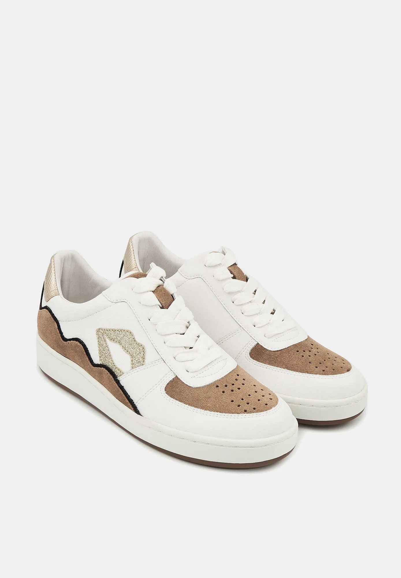 Loulou-Blanc Gold Suede