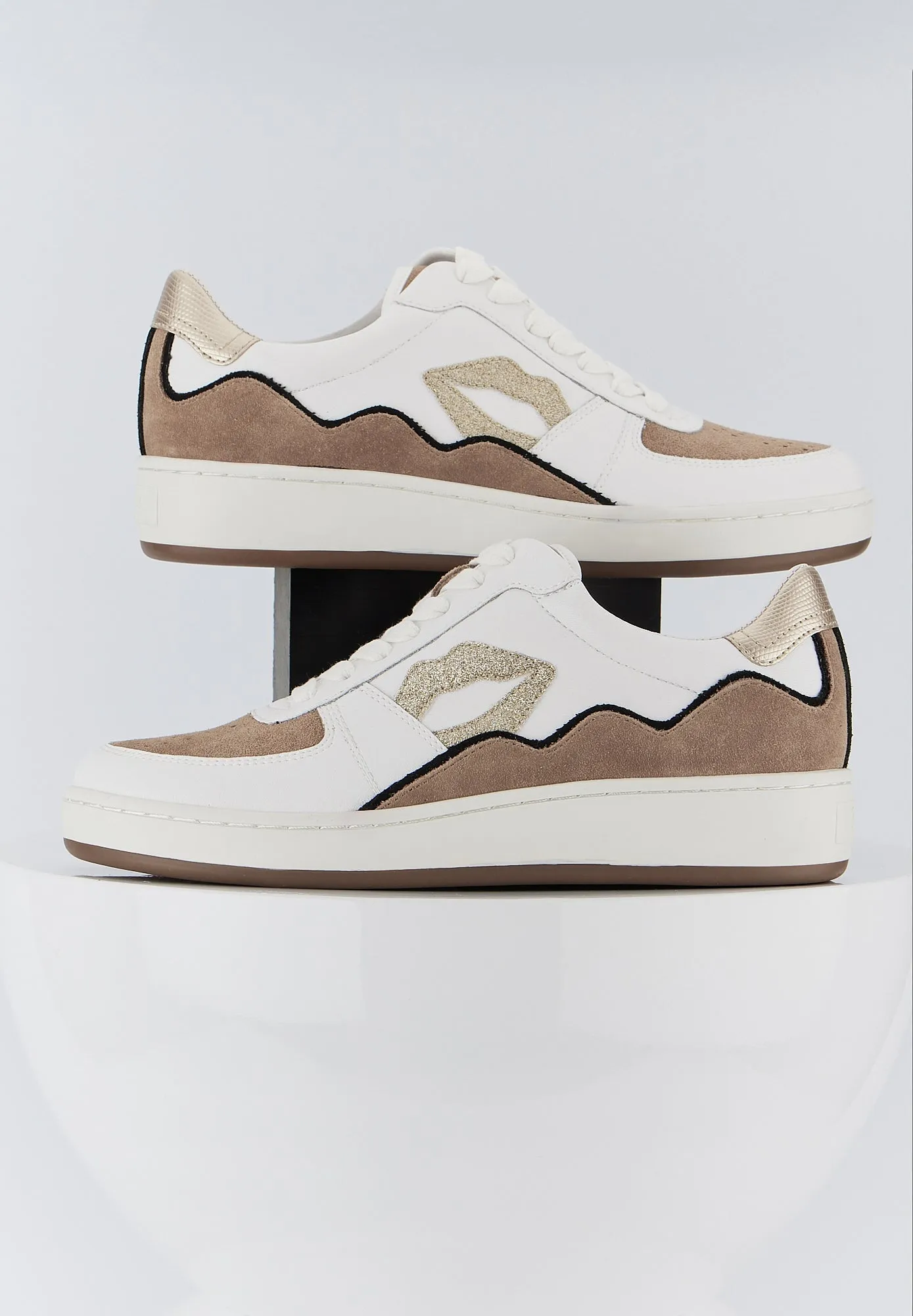 Loulou-Blanc Gold Suede