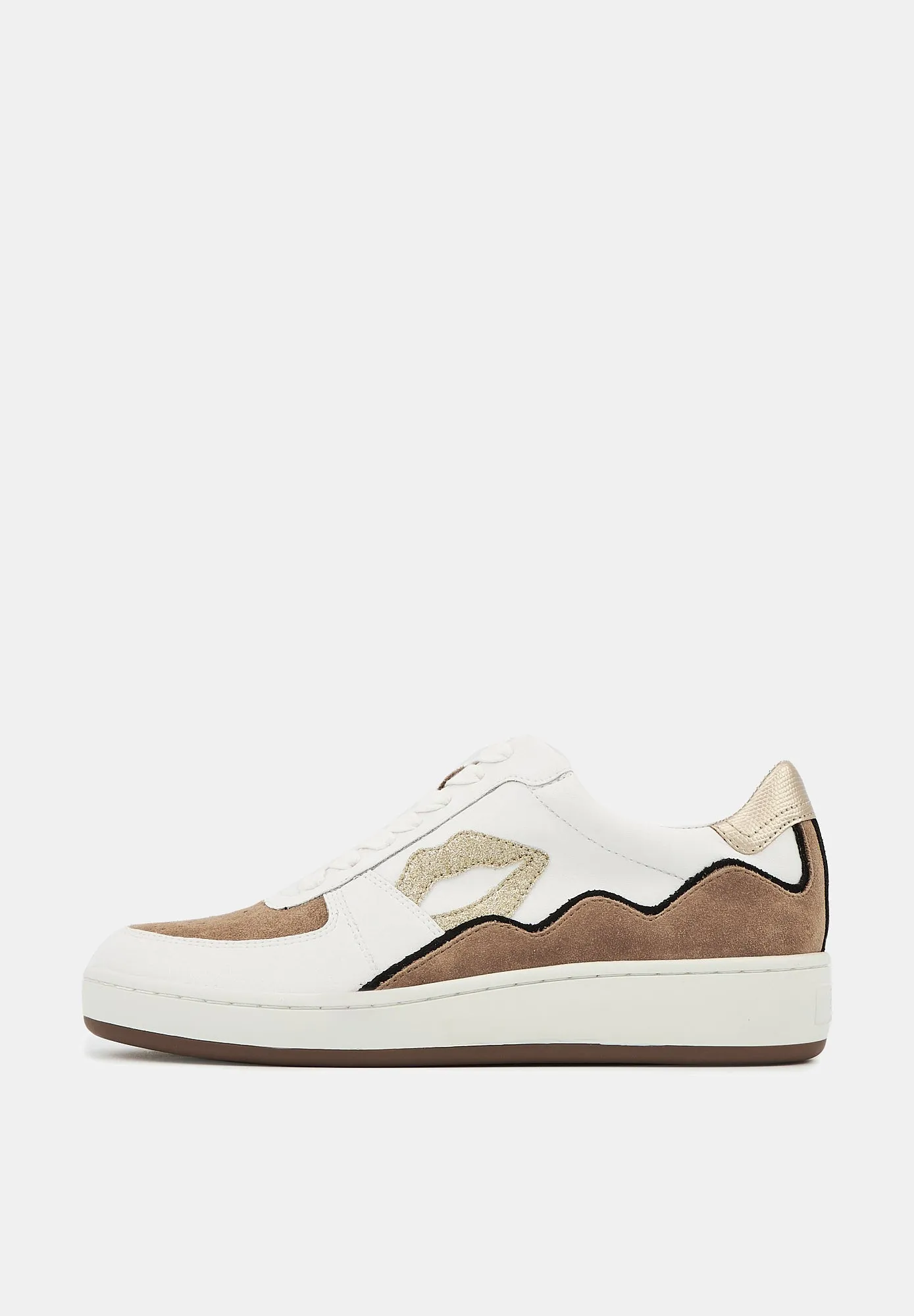 Loulou-Blanc Gold Suede