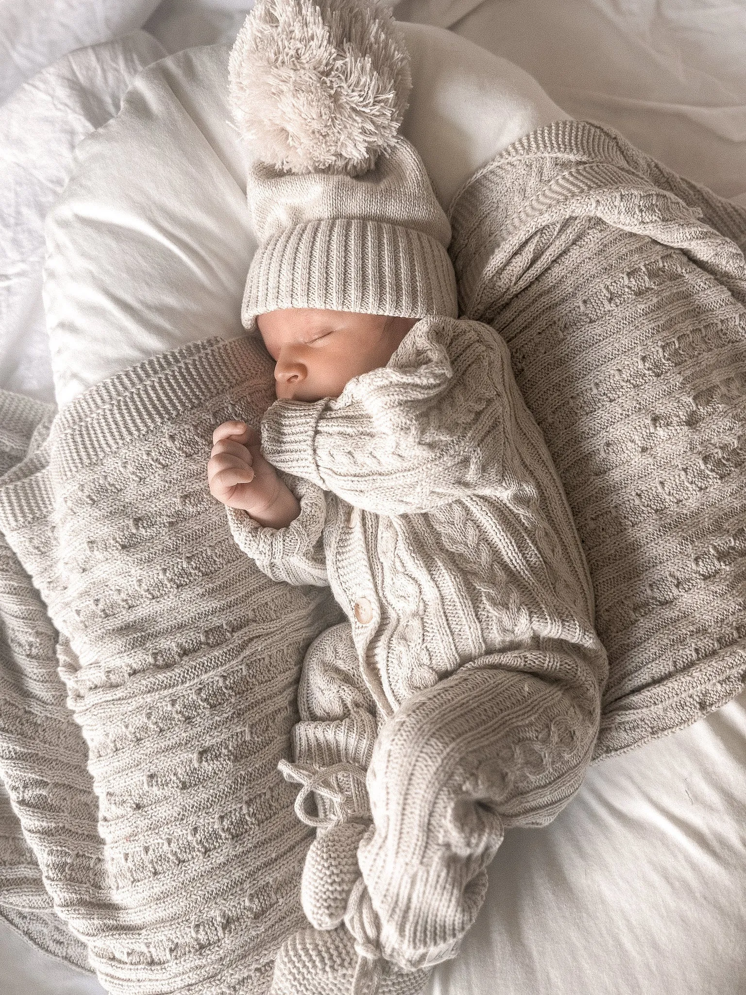 Luna   Luca Organic Booties - Natural