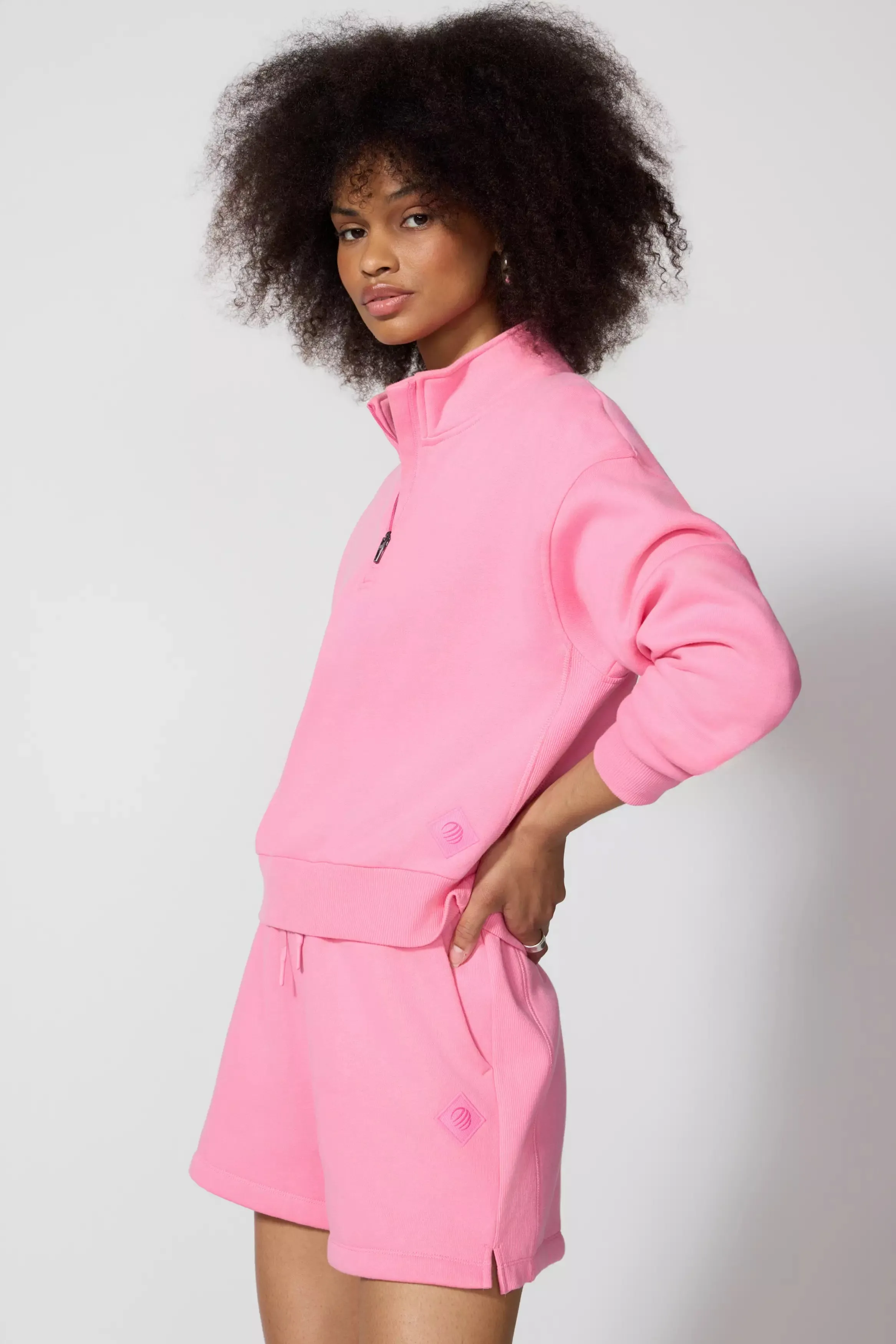 Luxefleece 1/4 Zip  - Sachet Pink