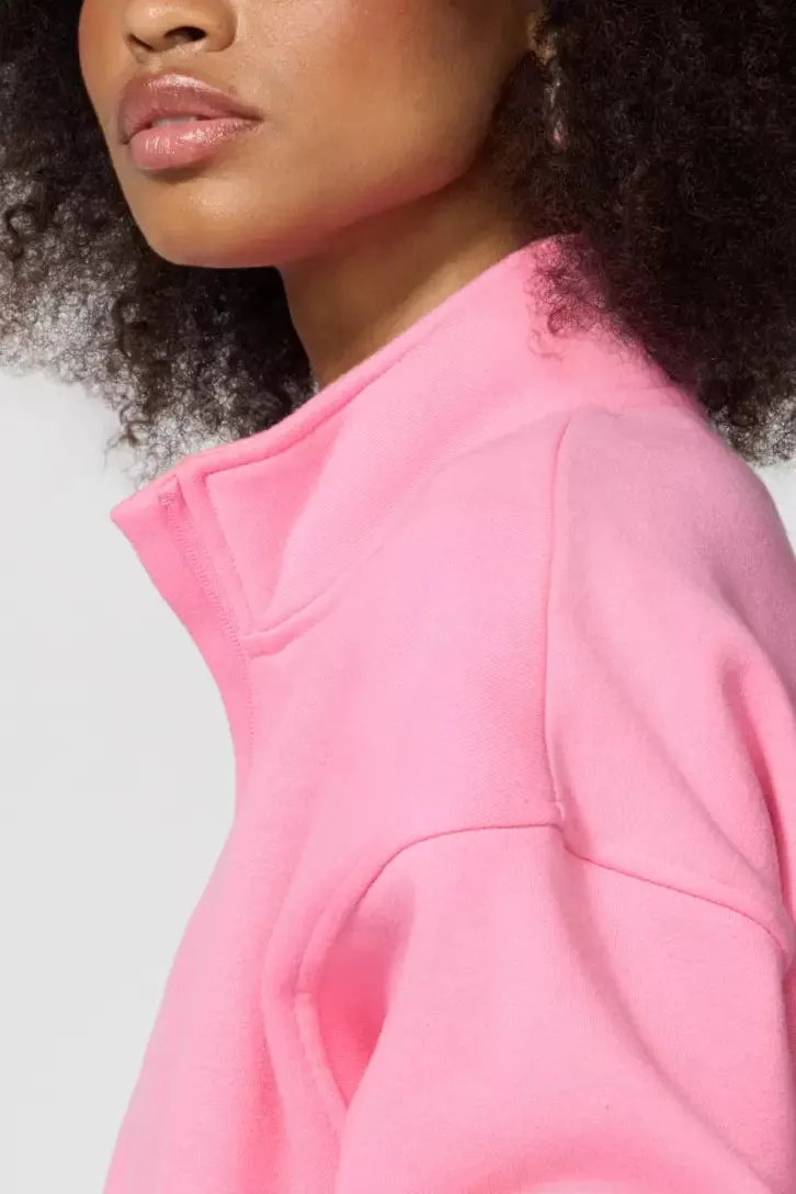 Luxefleece 1/4 Zip  - Sachet Pink