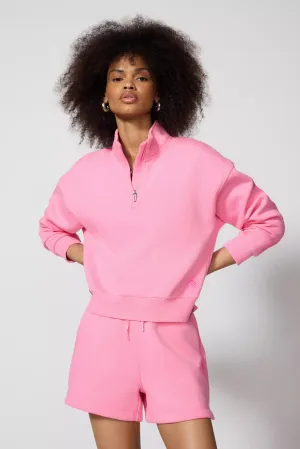 Luxefleece 1/4 Zip  - Sachet Pink