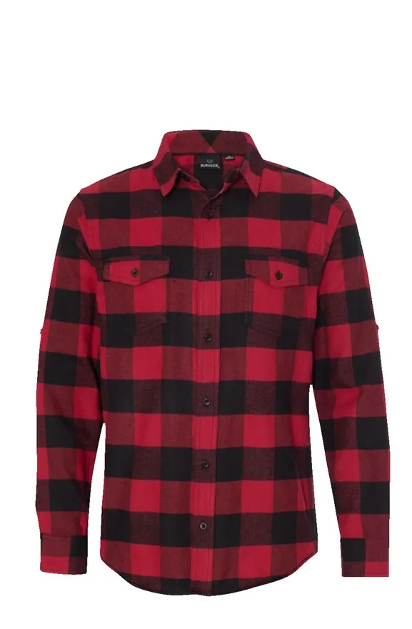 Masculine Plaid LS Red And Black Flannel