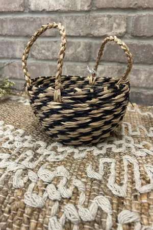 Medium Woven Seagrass Basket with Handles