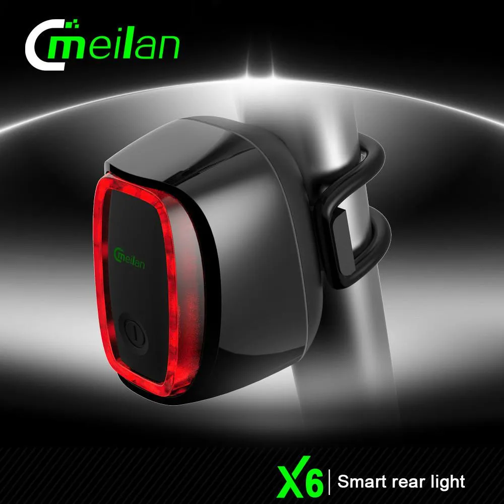 Meilan X6 Smart Bicycle Rear Tail Brake Light LED