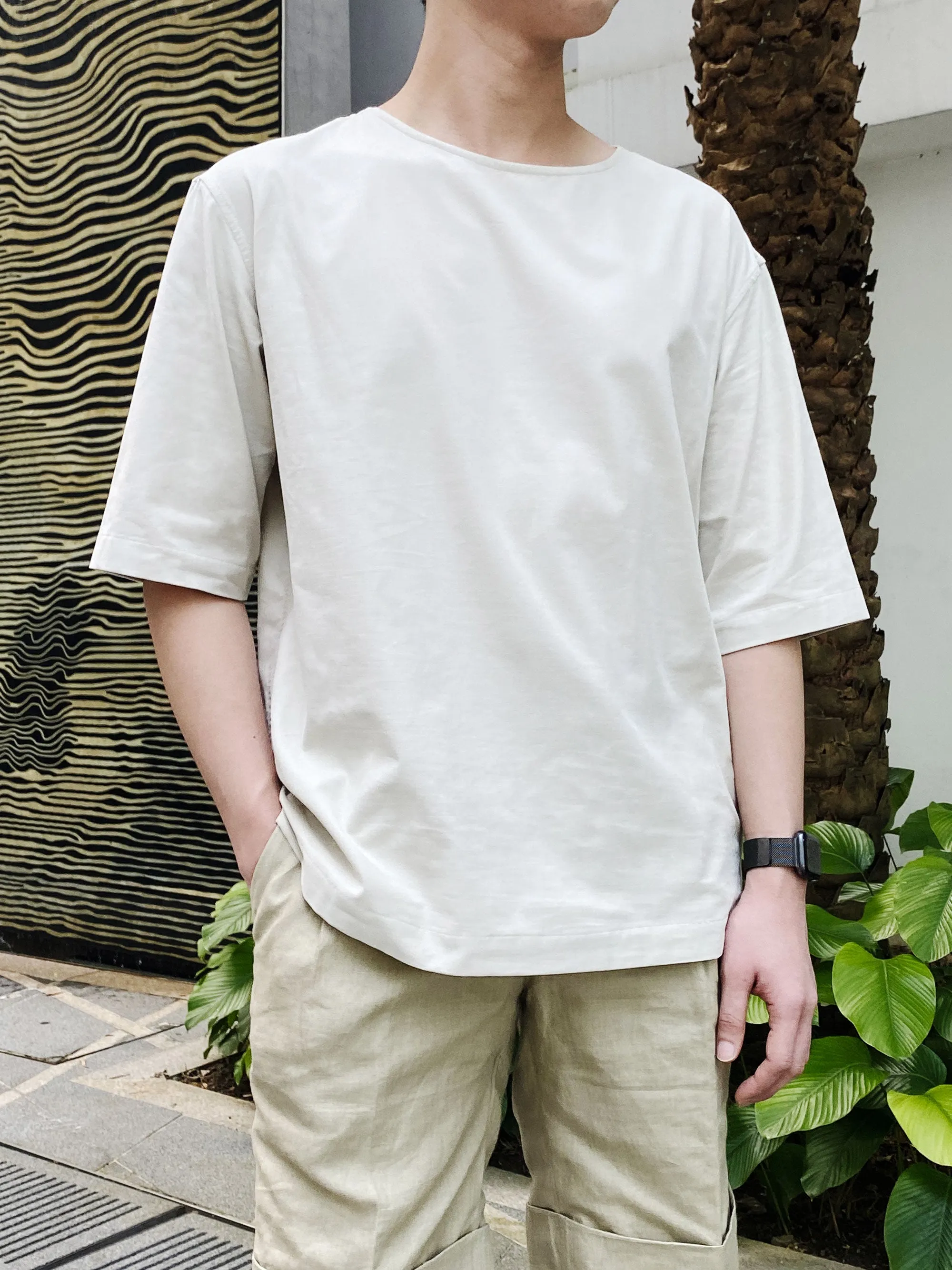 Mercer Beige Woven T-shirt