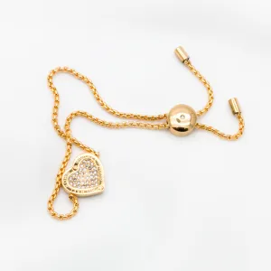Michael Kors Chic Clear Crystals Gold-toned Adjustable Bracelet