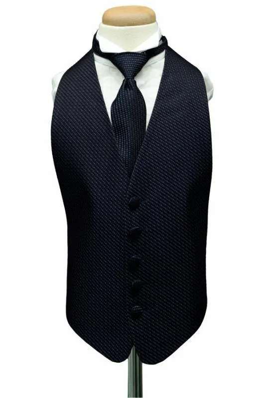 Navy Venetian Kids Tuxedo Vest