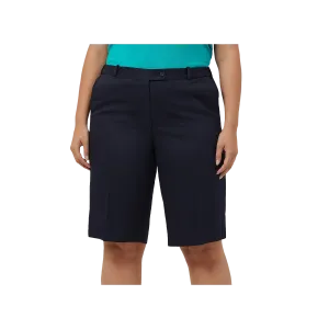 NNT Women's Poly Viscose Gaberdine Secret Waist Shorts - Ink Navy