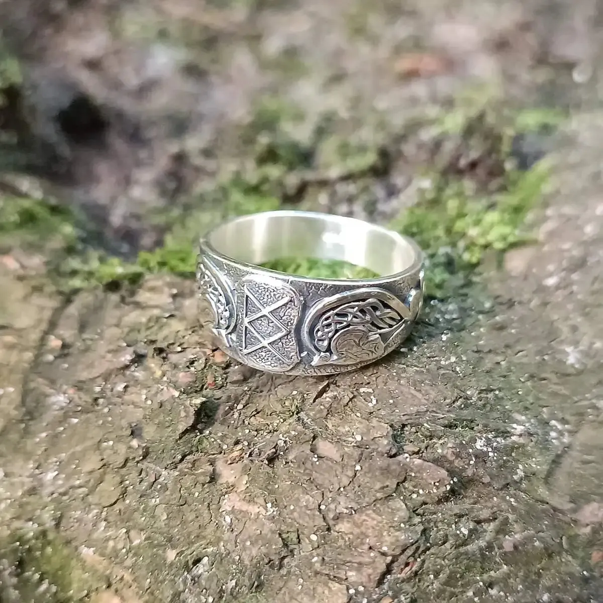Norse Goddess Freya silver ring