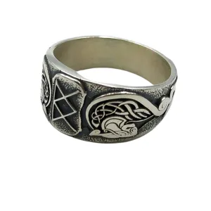 Norse Goddess Freya silver ring