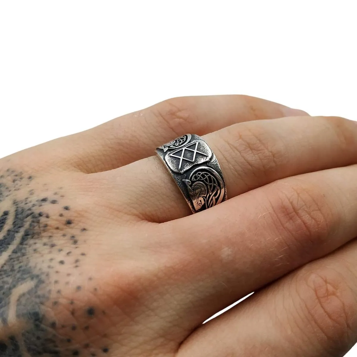 Norse Goddess Freya silver ring