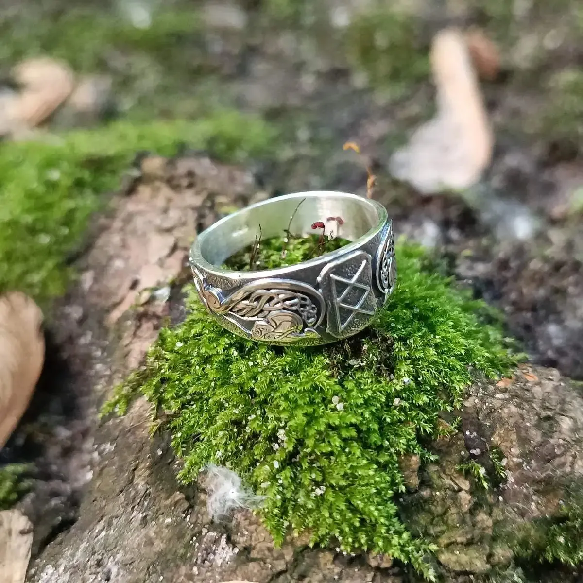 Norse Goddess Freya silver ring