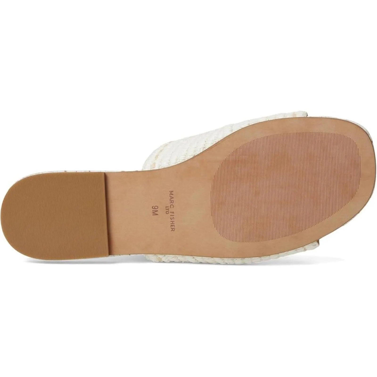 Nottie Cream Woven Flat Slide Sandals