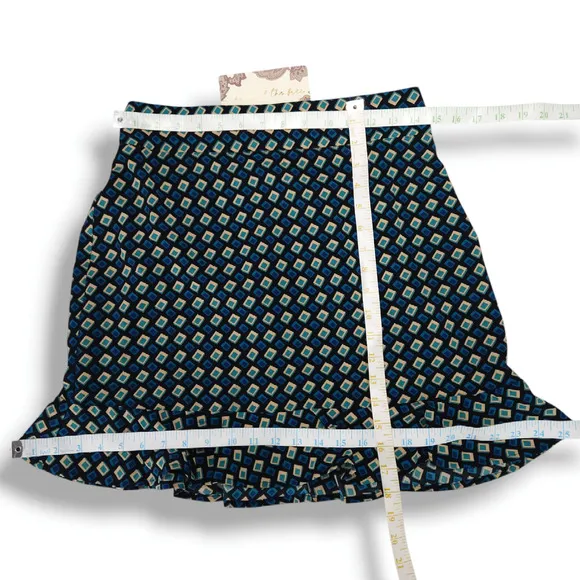NWT B.O.G. Band of the Free Colette Mini Skirt Sz. M [8-10] Teal Diamond