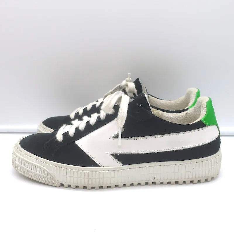 Off-White c/o Virgil Abloh Arrow Low Top Sneakers Black Suede Size 37