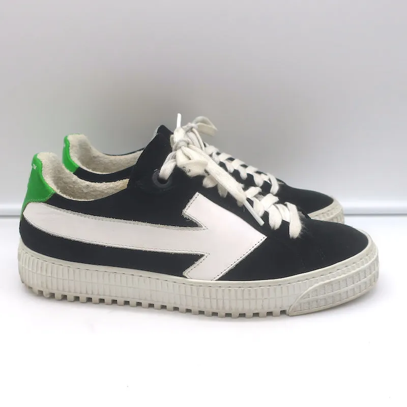 Off-White c/o Virgil Abloh Arrow Low Top Sneakers Black Suede Size 37