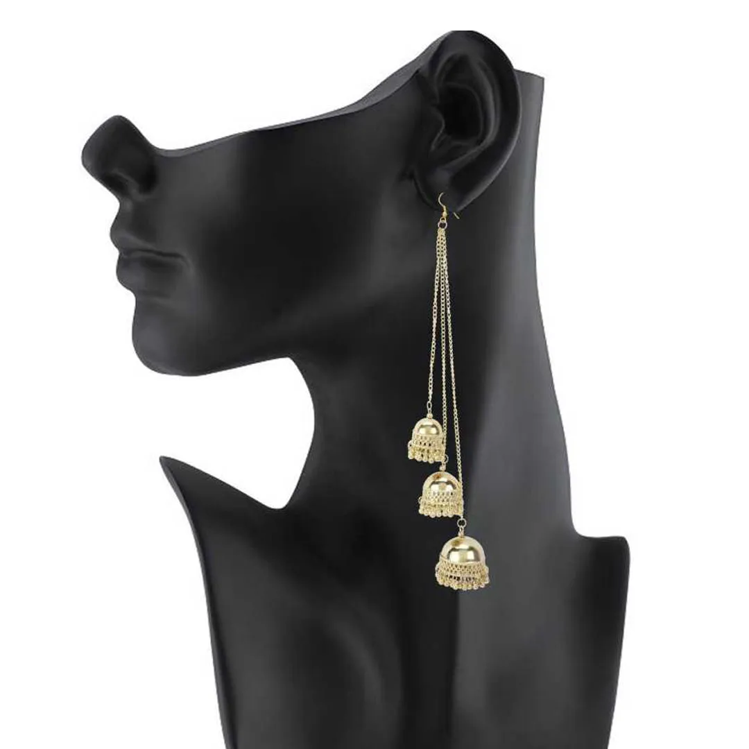 Pack of 2 Golden and Silver Kashmiri Jhumki