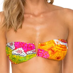 PIEL DE DIOSA - Gold V Ring Bandeau Top