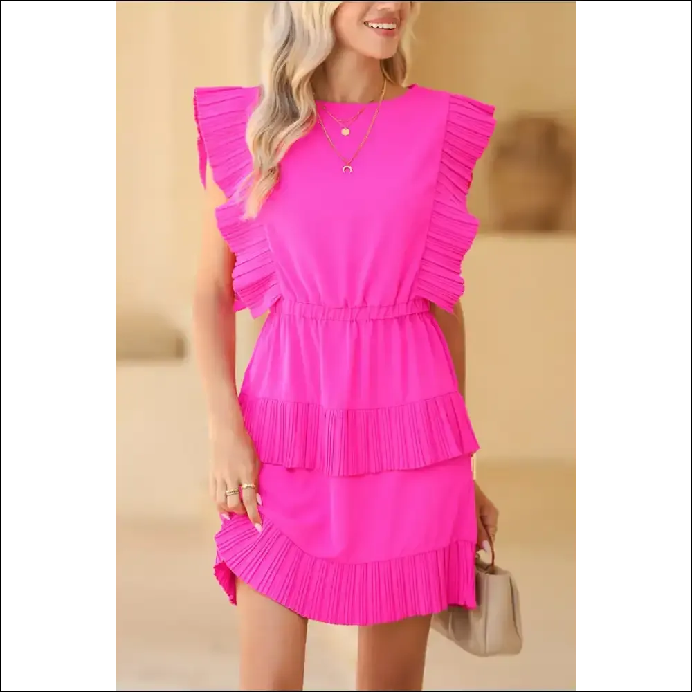 Pink Panic! Bright Pink Pleated Mini Dress of Doom 😈 Needful Things