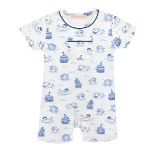 Pirates Printed Romper with Pocket