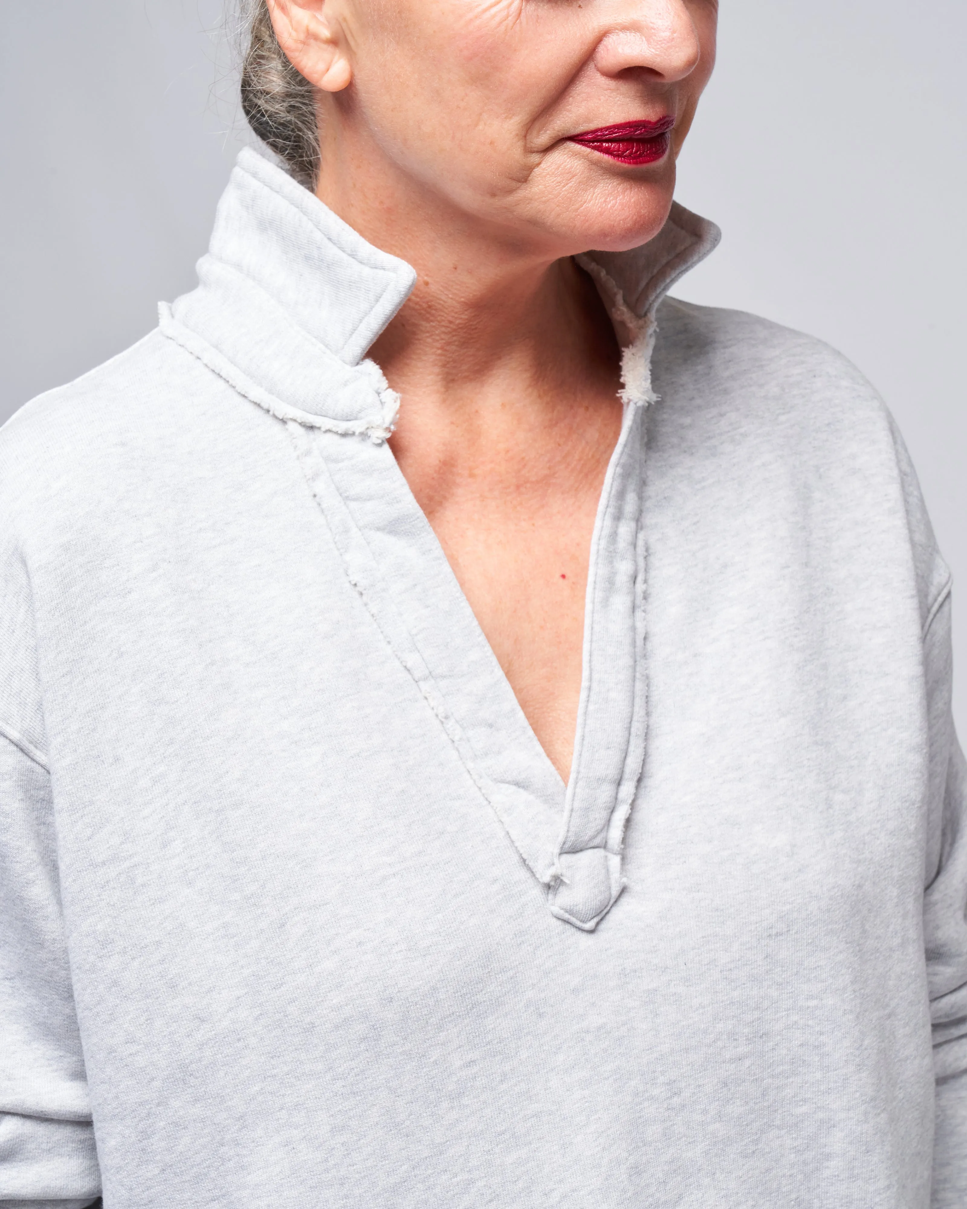 popover henley - grey melange