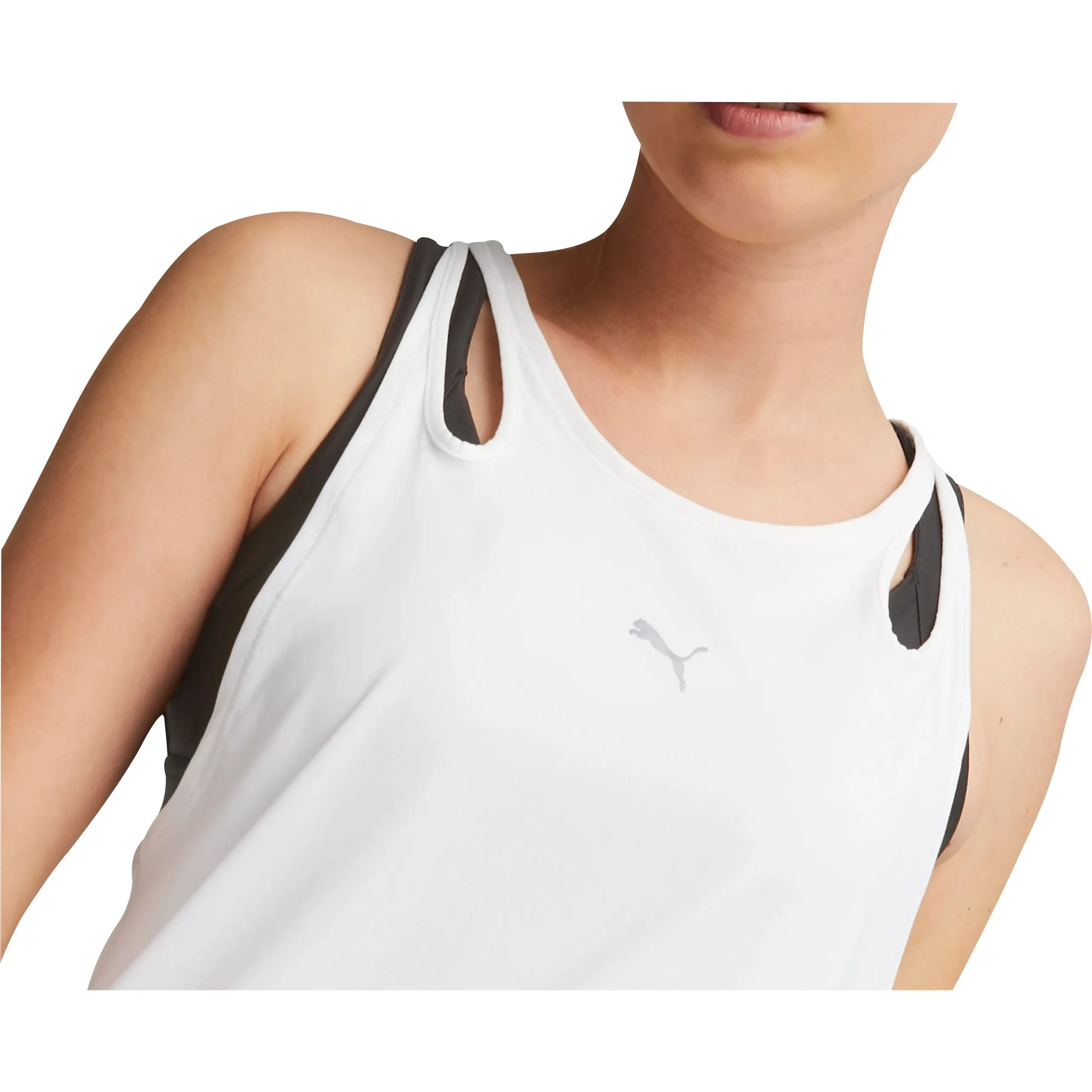 Puma Run Cloudspun Womens Running Vest Tank Top - White