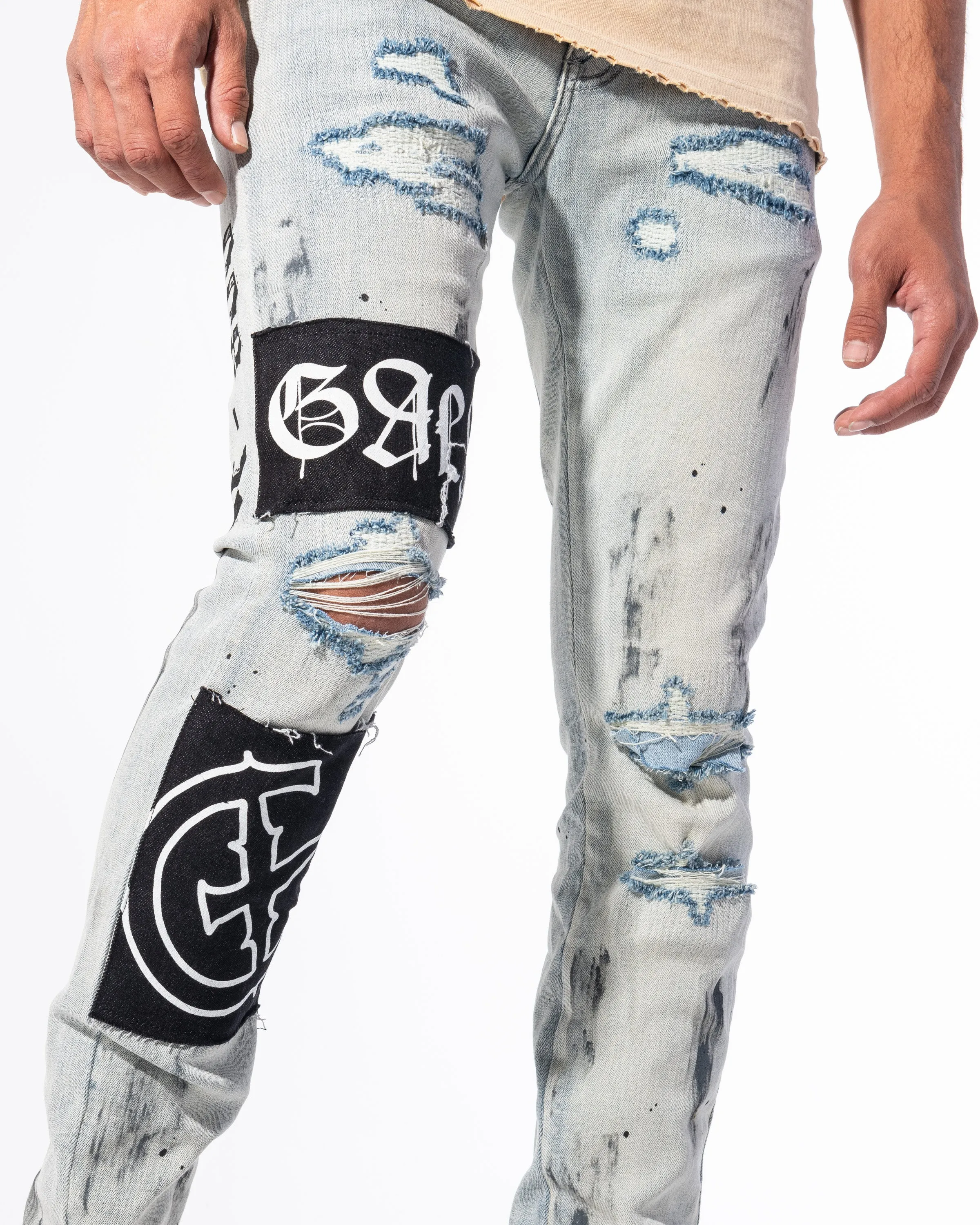 "DEAD OR ALIVE" DENIM (LIGHT BLUE)