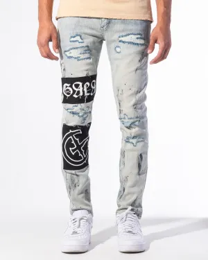 "DEAD OR ALIVE" DENIM (LIGHT BLUE)