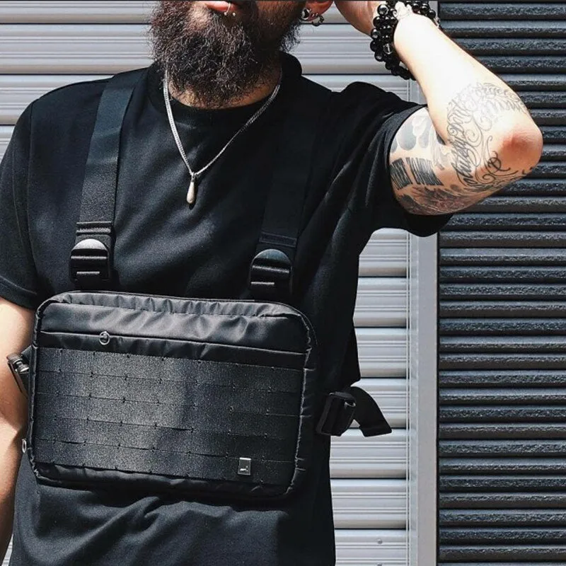 "TACTICAL" Sacoche Ventrale Streetwear Noir - URB1™