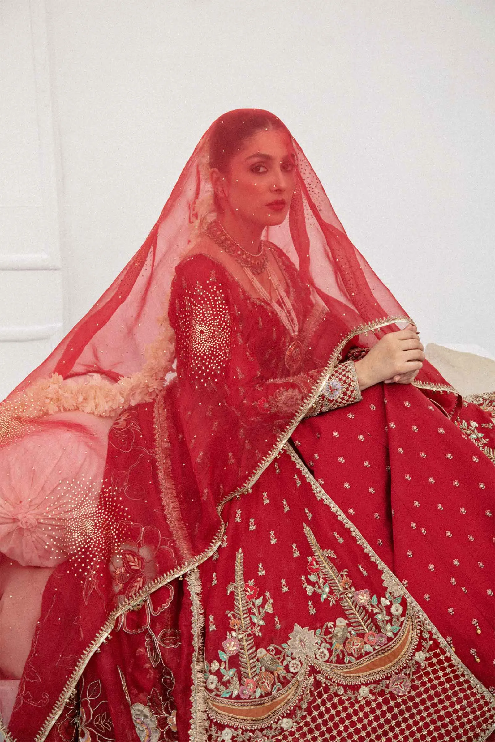 Red Lehenga with Golden Work for Indian Bridal Wear