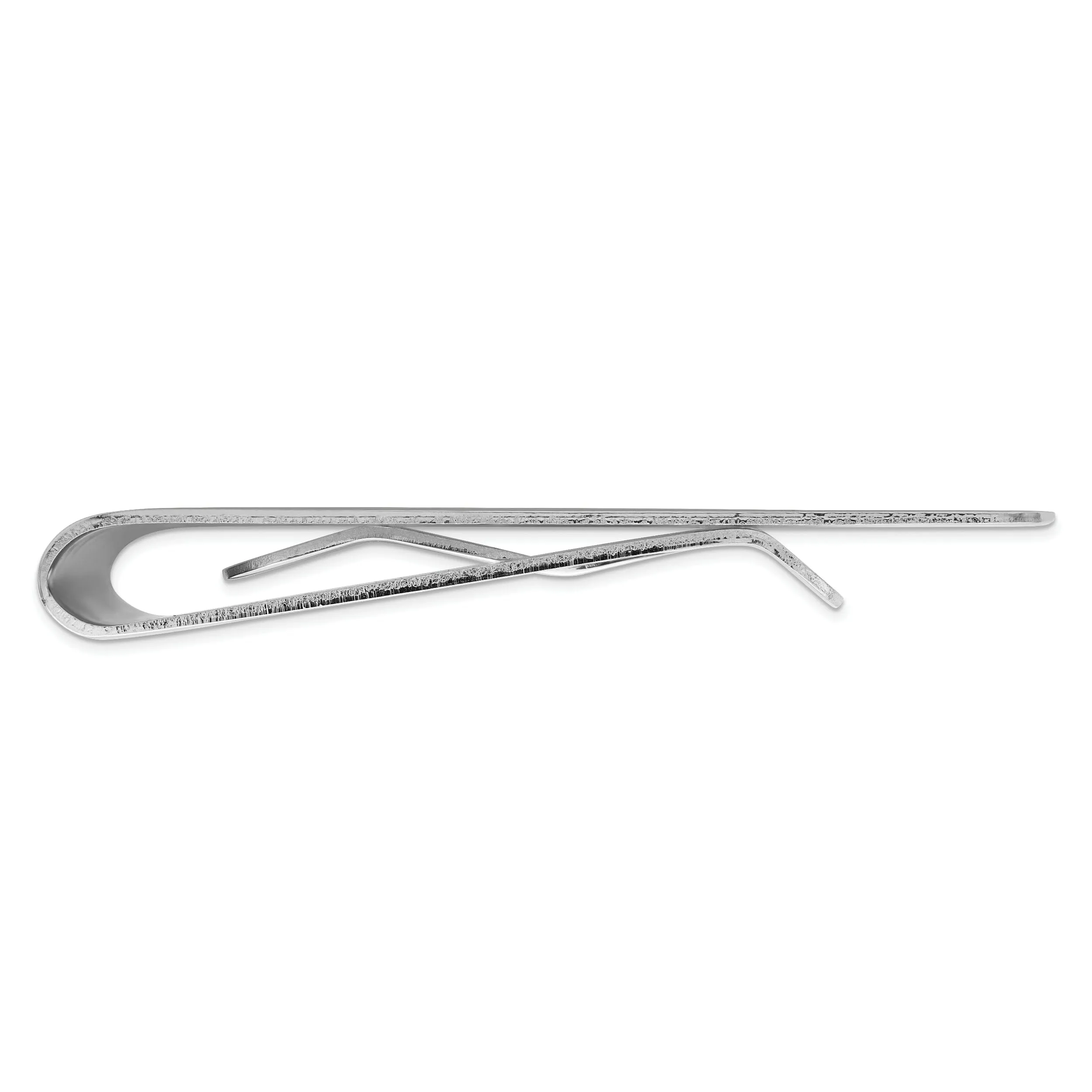 Rhodium Plated Swiss Cut Edge Money Clip