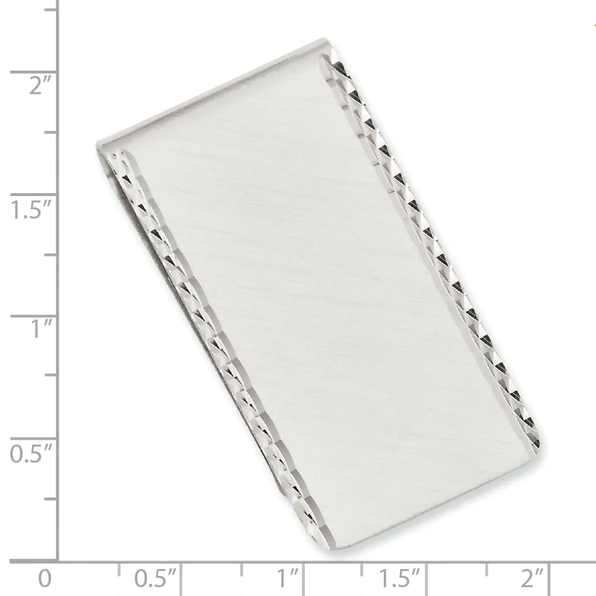 Rhodium Plated Swiss Cut Edge Money Clip