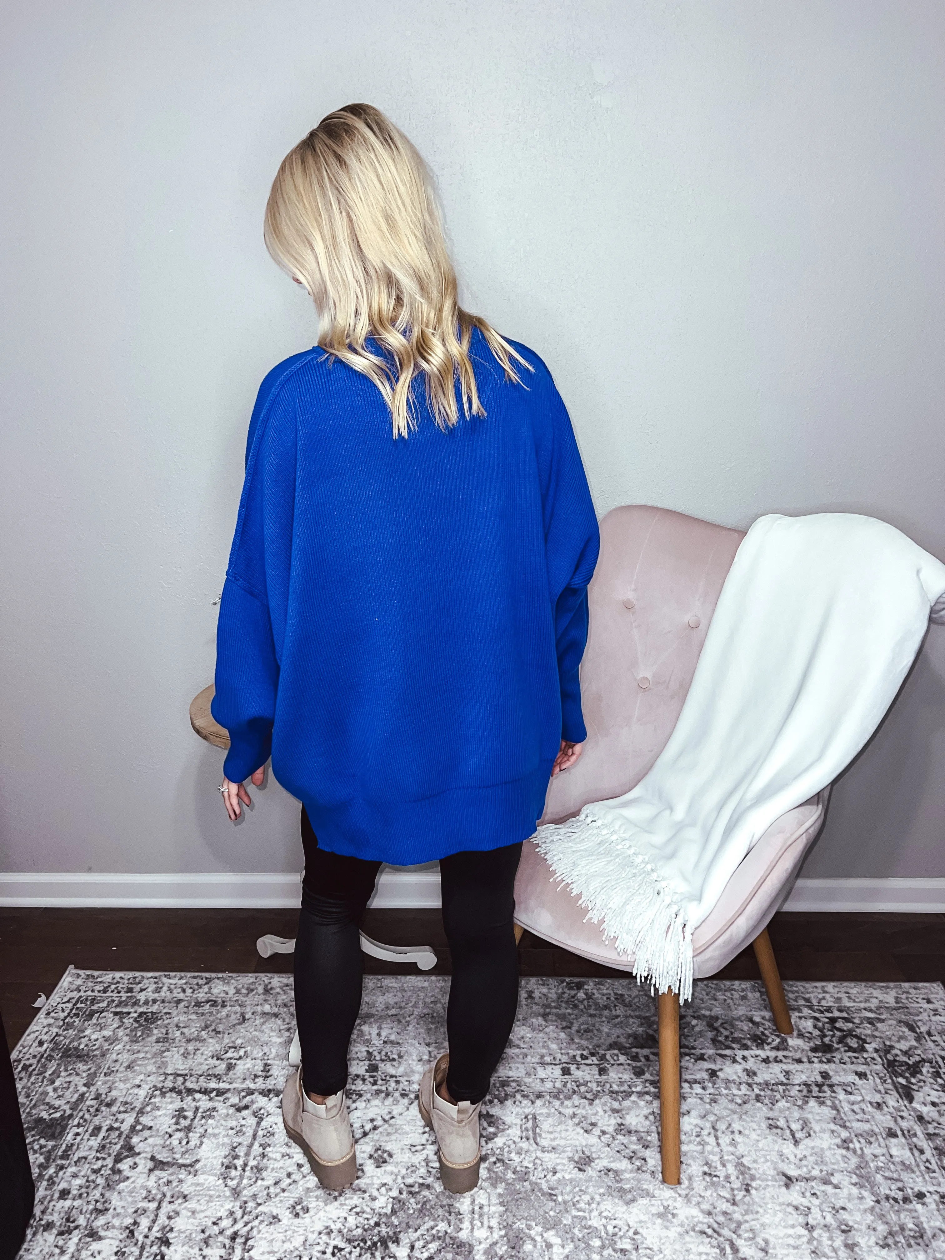 River- Side Slit Oversized Sweater