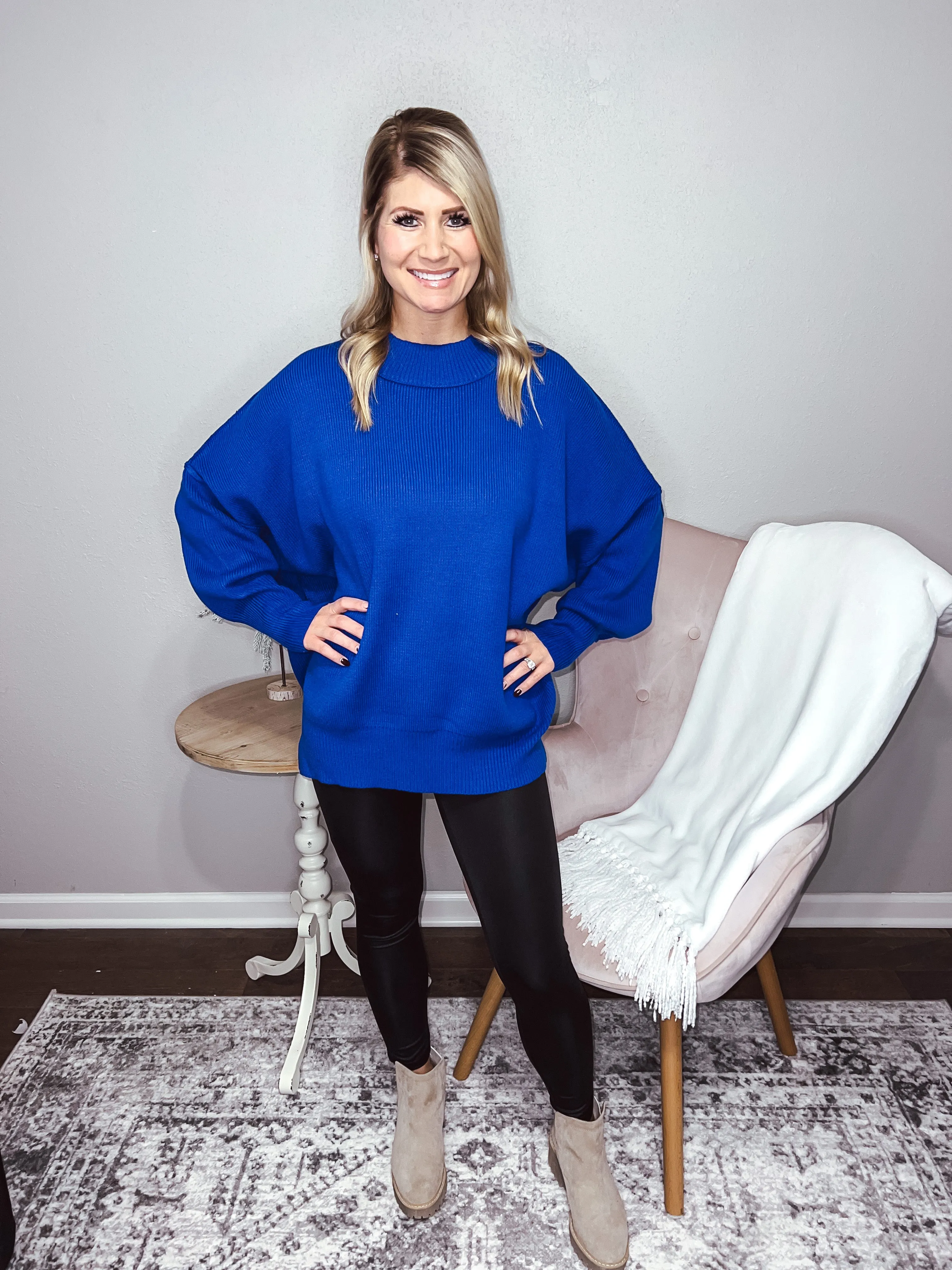 River- Side Slit Oversized Sweater
