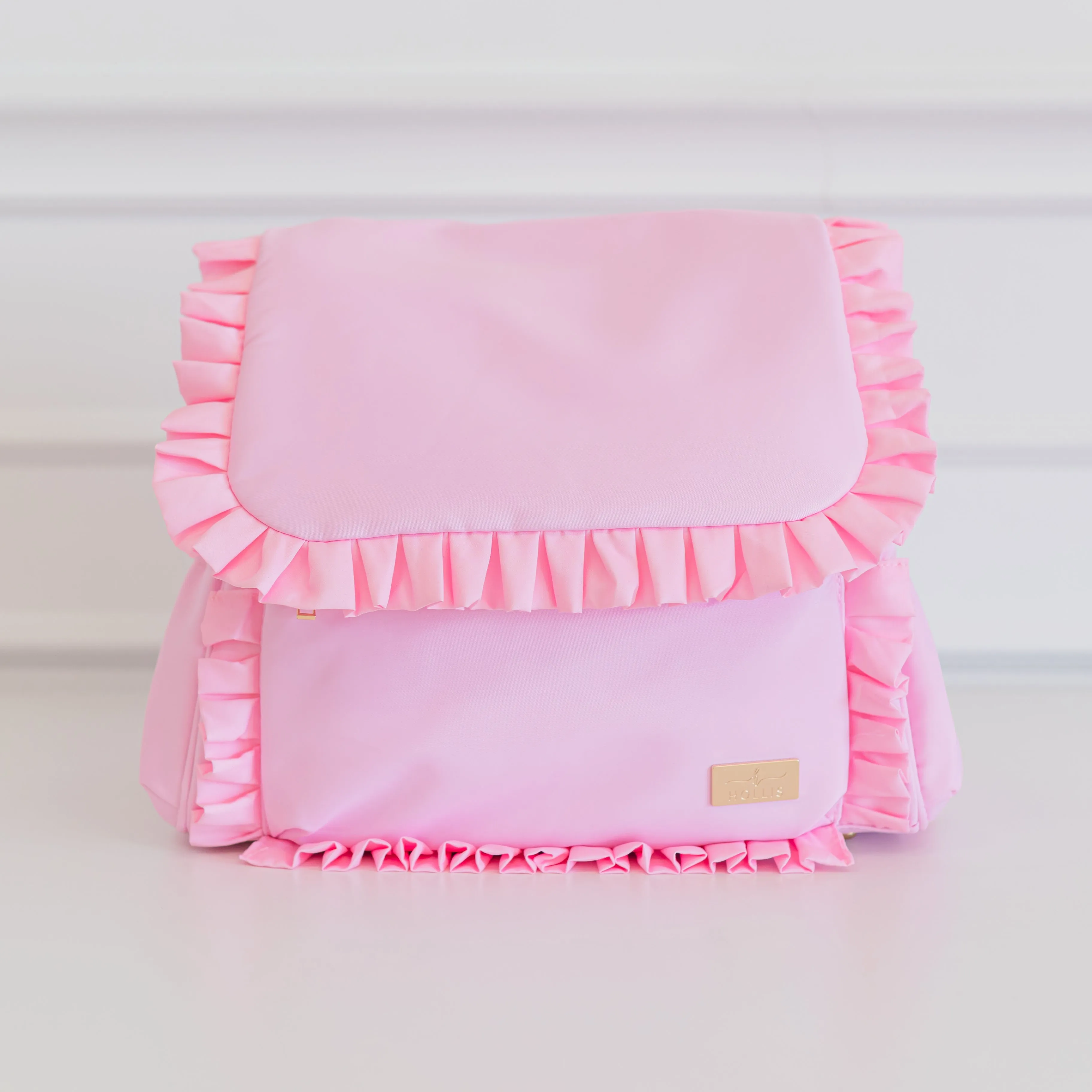 Ruffled Nylon Diaper Bag
