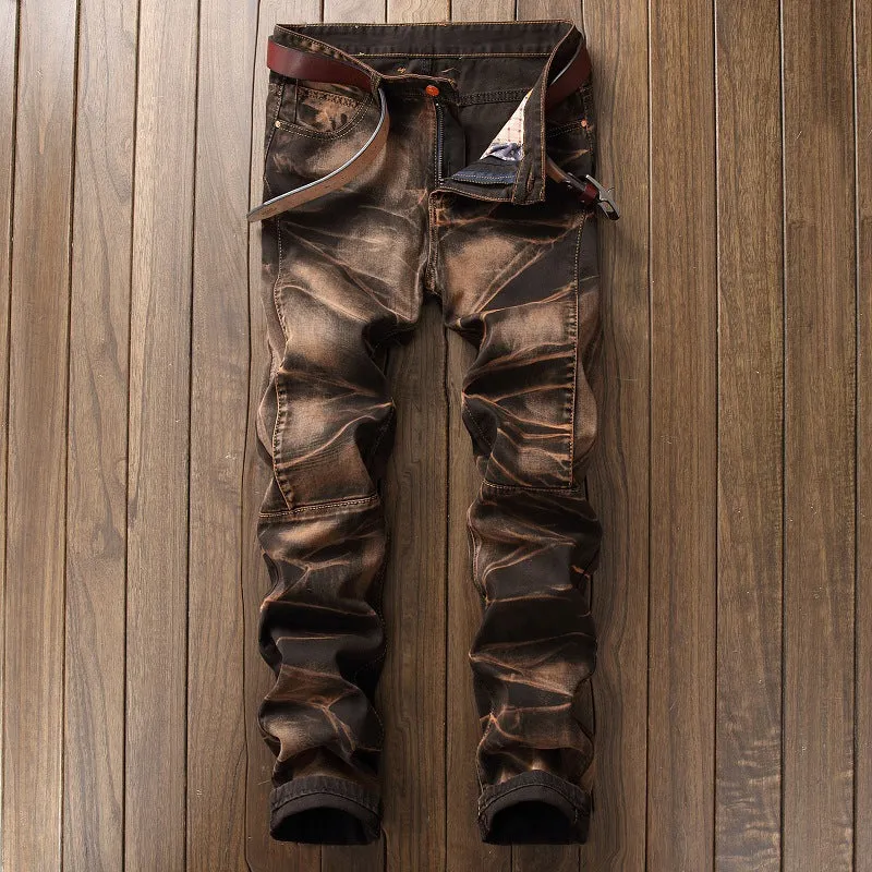 Rust Blue Denim Fashion Jeans