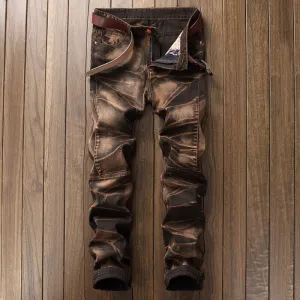 Rust Blue Denim Fashion Jeans