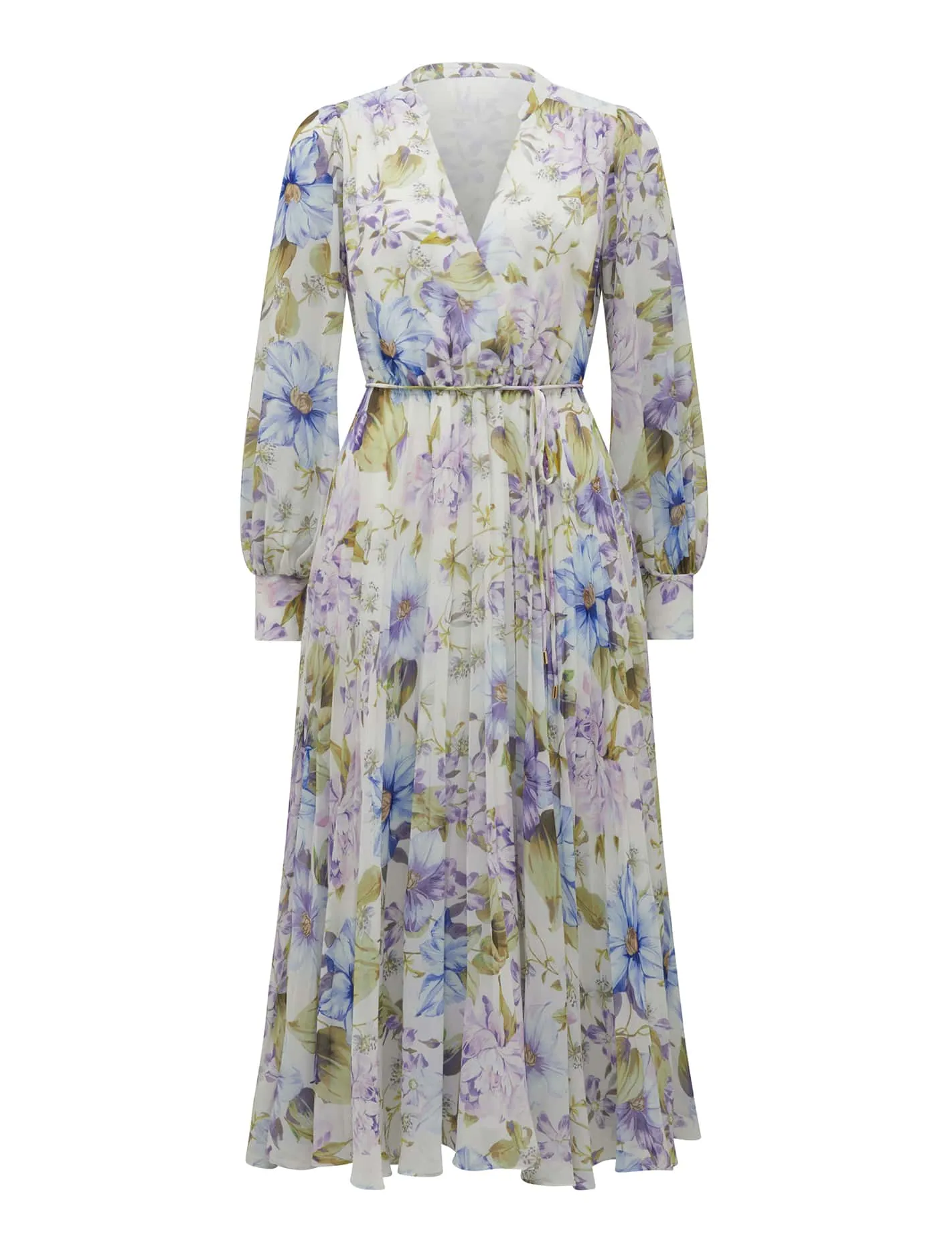 Saskia Pleat Wrap Midi Dress