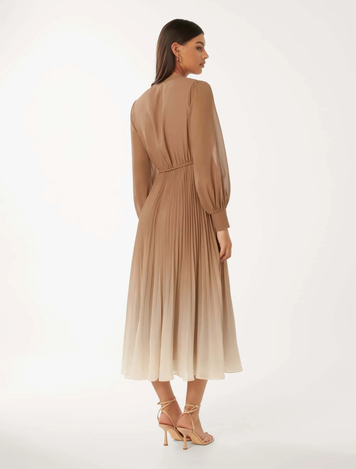 Saskia Pleat Wrap Midi Dress