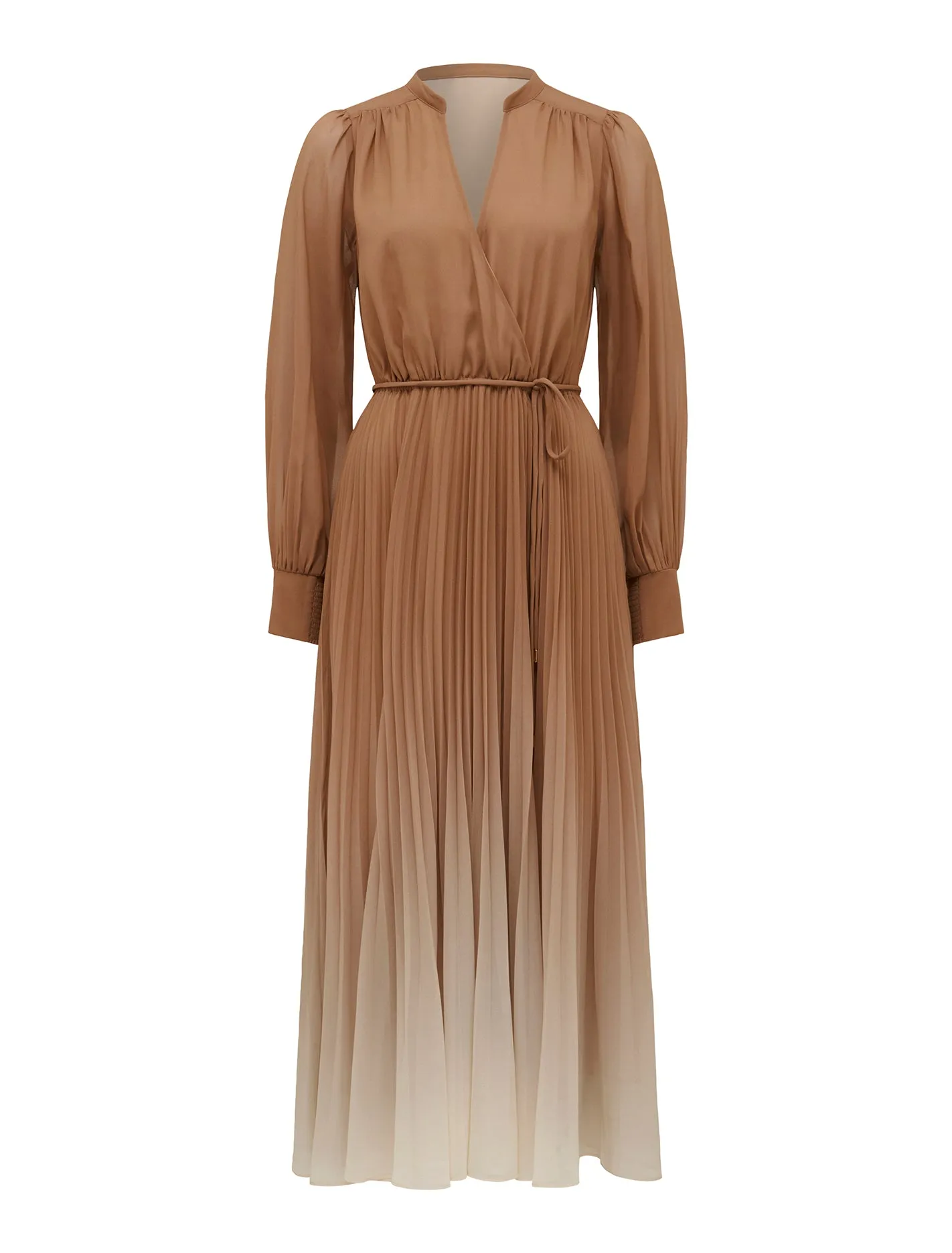 Saskia Pleat Wrap Midi Dress