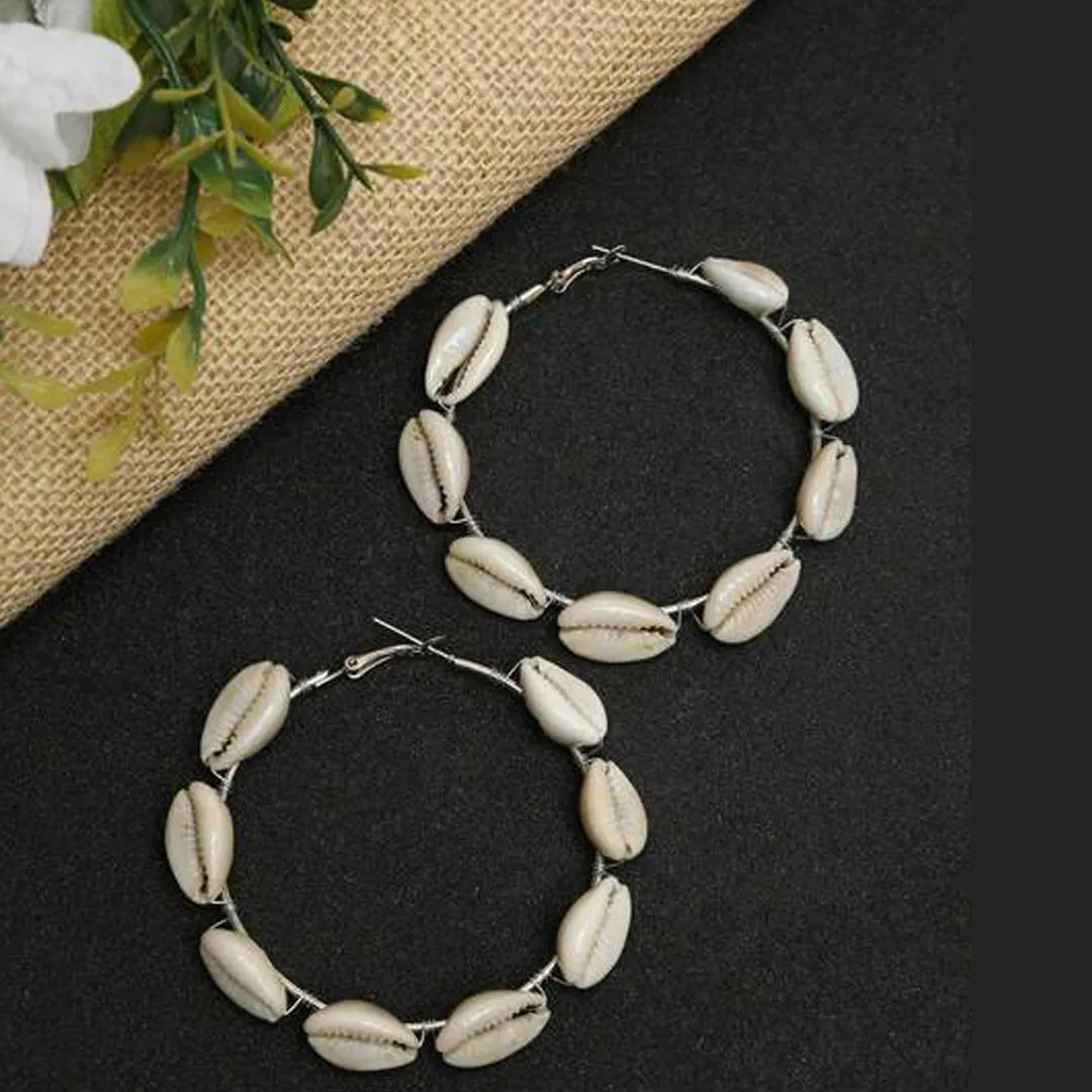 Sea Shell Hoop Earrings