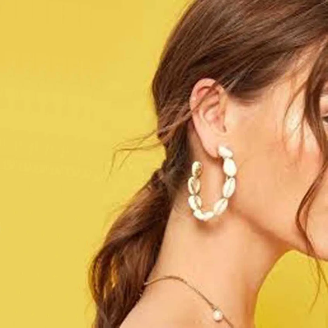 Sea Shell Hoop Earrings
